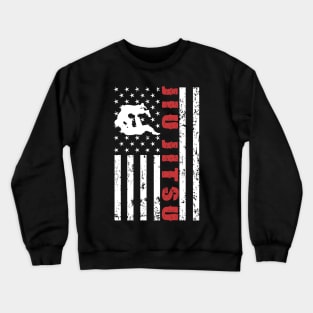 Jiu Jitsu American Flag - US Sports Crewneck Sweatshirt